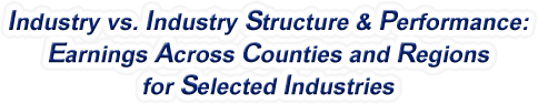 Michigan - Industry vs. Industry Structure & Performance: Earnings Across Counties and Regions for Selected Industries